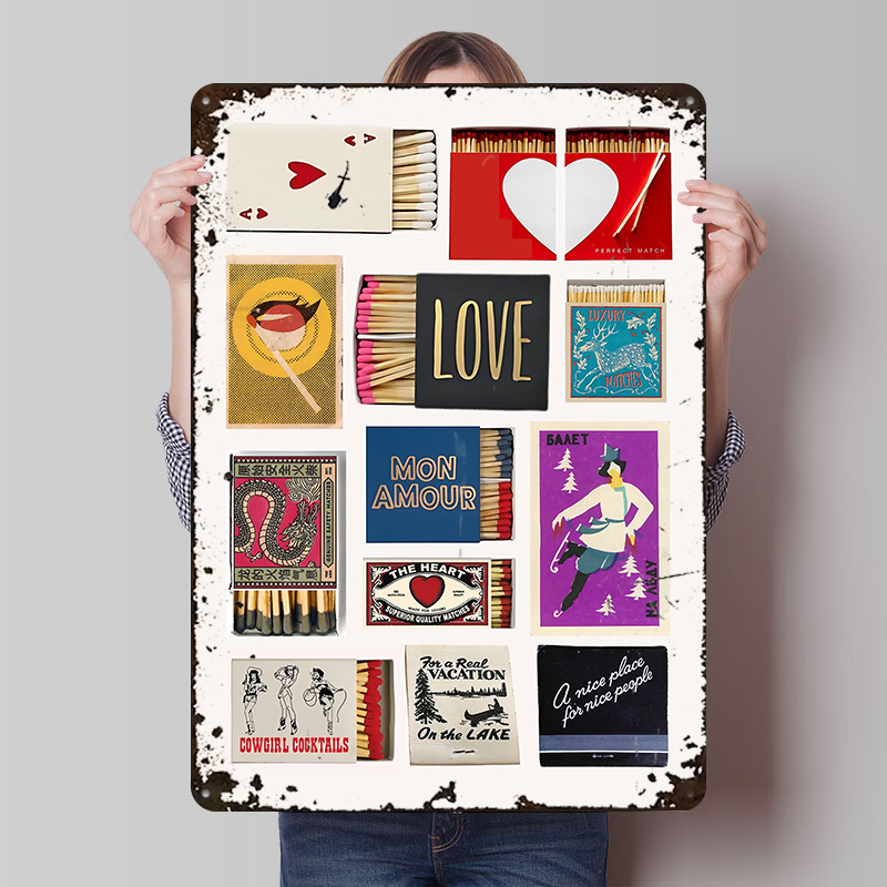 Vintage Collectible Posters - Vintage Matchbox Collection Printed Poster Customized
