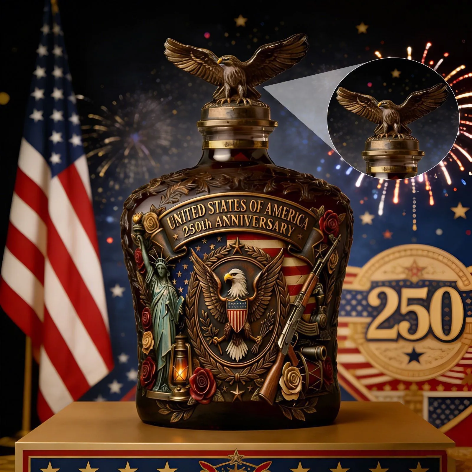 Vintage American Freedom Eagle - Vintage Collectible Liquor Bottles ulasan dan harga