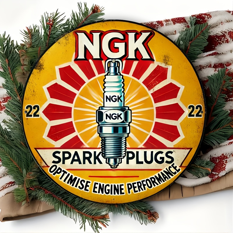 NGK Spark Plug Metal Tin Sign, - Vintage Collectible Plates ulasan dan harga