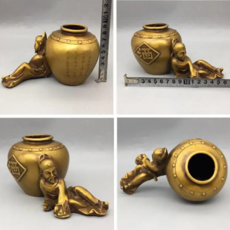 Vintage Brass Li Bai Drunk Win - Vintage Collectible Pens ulasan dan harga