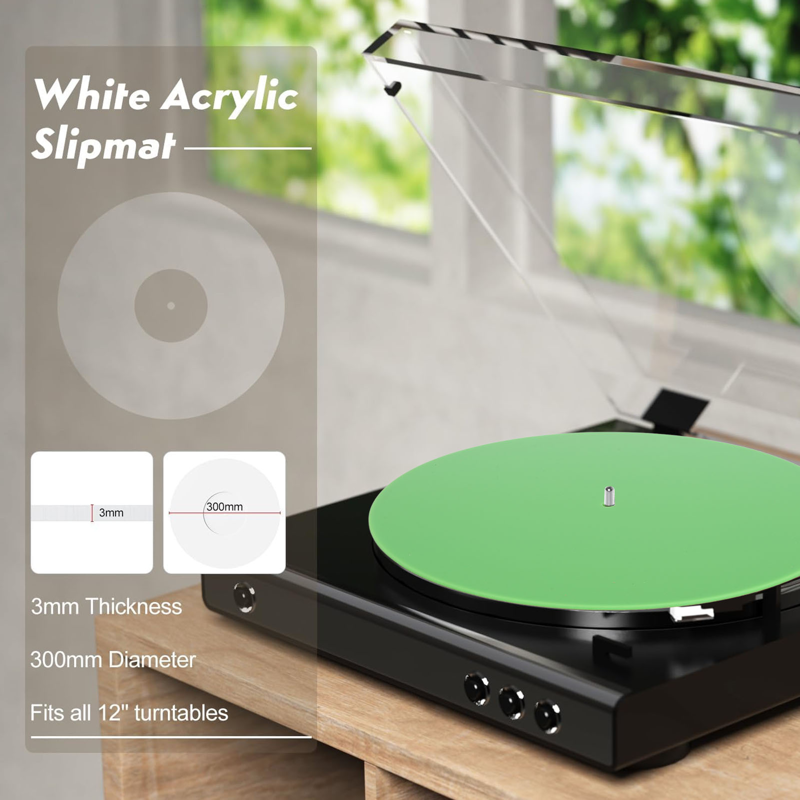 Record Platter Slipmat Acrylic - Vinyl Record Cleaner ulasan dan harga